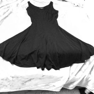 Black fit and flare dress